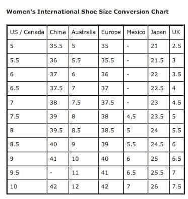 Women's Size 11 Shoe Guide — Chez Núñez