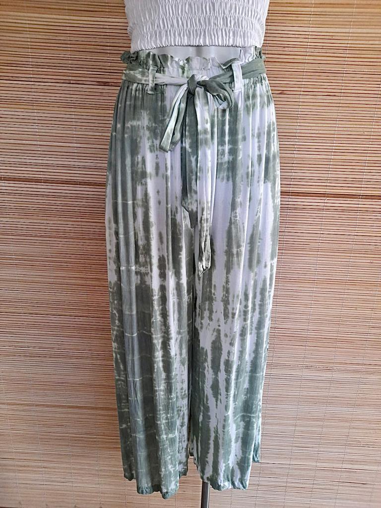 PANT ELSA Tie Dye Old Pink, Grey and Khaki - Lemongrass Bali Boutique