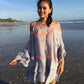TOP/ DRESS SHIRLEY Grey and Turquoise - Lemongrass Bali Boutique